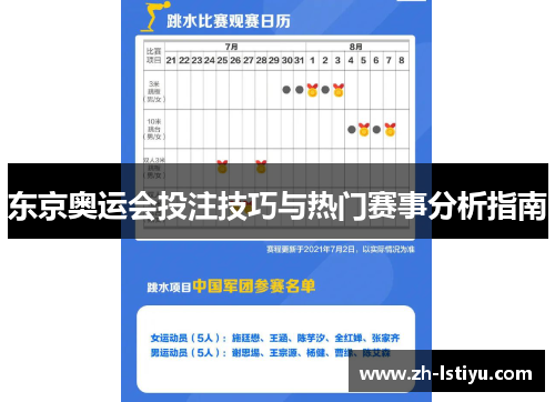 东京奥运会投注技巧与热门赛事分析指南